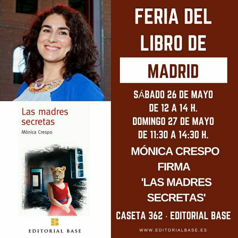 Si estás en Madrid este finde, no dudes y ve a que Mónica Crespo te firme su libro de relatos. Si no estás, tampoco dudes y lee su libro de todas formas.
Es tan fantástico que la he invitado a nuestro club de lectura de&nbsp;Leioa.