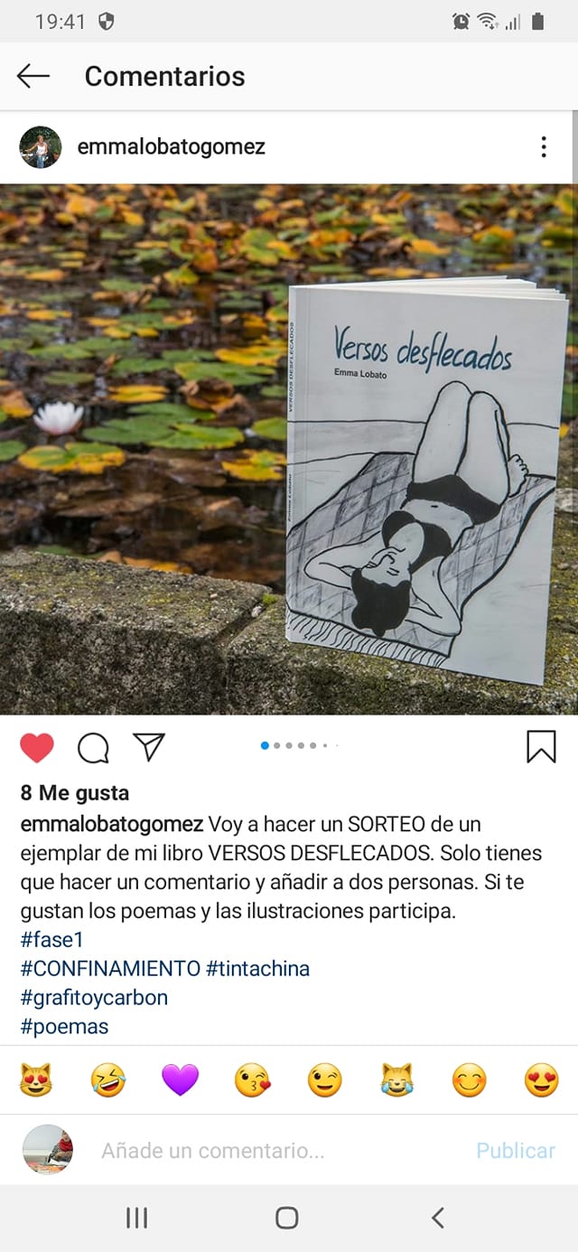 Sorteo calentito en Instagram. Emma Lobato sortea un ejemplar de su delicioso poemario.&nbsp;¡Participa!